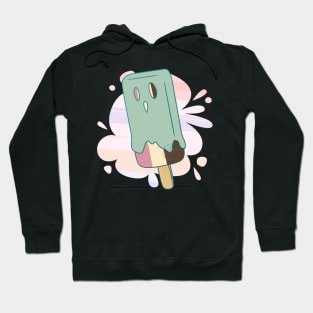 Pastel Goth Ghost Ice Cream square shape Hoodie